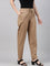 Women Solid Light Brown Comfort Fit Cotton Pants