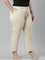 Women Solid Beige Crepe Pants