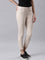 Women Solid Light Beige Mid Rise Cropped Jeggings