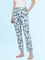 Blue Cotton Knit Printed Lounge Pants