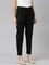 Women Solid Black Chinos Trousers