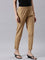 Women Solid Wheat Cotton Pencil Pant