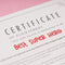 Superhero Certificate