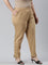 Women Solid Wheat Cotton Pencil Pant