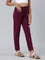 Plum Cotton Stretch  Ankle Length Leggings