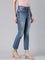 Women Solid Light Blue Mid Rise Mini Flare Jeans