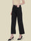 Black Twill Wide Pants
