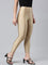 Women Solid Gold Cropped Leggings