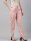 Women Solid Light Pink Mid Rise Cotton Pants