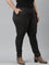 Women Solid Black Mid Rise Suede Treggings