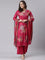 Dola silk rani printed three piece set