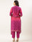 Magenta Muslin Bandhani Printed Three Piece Suit Set