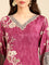 Magenta Muslin fabric three piece suit set