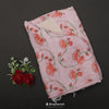 Wineberry Pink Printed Linen Saree With Floral Jaal Pattern