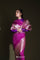 Fuchsia Purple Bandhani Kanjivaram Saree
