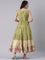 M Green Chanderi one piece long gown
