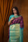 Dark Magenta Purple Kanjivaram Silk Saree With Floral Jaal Weaving