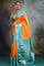Dark Orange Heritage Kanjivaram Silk Saree