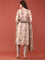 Beige Modal Silk Floral Digital Print Three Piece Set