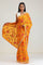 Amber Yellow Jaali Crafted Organza Saree
