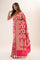French Pink Banarasi Silk Saree With Geometric Pattern