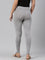 Ebony Grey Cotton Stretch Ankle Length Leggings