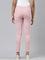 Girls Solid Baby Pink Jeggings