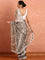 Grey Jimmy organza tie dye hand embroidery saree
