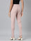 Women Solid Baby Pink Stretch Ponte Pants