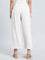 Cream Crepe Wide Trouser