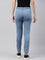 Women Solid Light Blue Denim Joggers