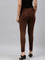 Dark Brown Cotton Stretch Churidar