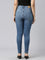 Women Solid Light Blue Mid Rise Skinny Jeans