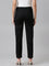 Women Solid Black Chinos Trousers