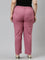 Women Solid Light Wine Comfort Fit Cotton Pants