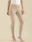 Dark Beige Cotton Stretch Ankle Length Leggings