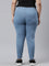 Women Solid Light Blue Denim Joggers