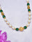 Designer Pearls and Green Beads Mala