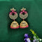 Floral Zirconia Chandbutta Earrings