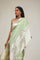 Chinoise Green Satin Banarasi Saree With Statement Border