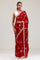 Deep Red Silk Crafted Saree