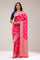 Amaranth Pink Silk Butta Handcrafted Saree