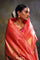 French Pink Flora Kanjivaram Silk Saree