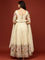 Beige Silk Floral Motifs Ghagra Set