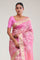 Hot Pink Crafted Tissue Saree