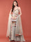 Grey Crepe With Beads And Stones Hand Embroidered Palazzo Set