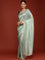 Blue Tissue Saree With Stone Work Readymade Blouse