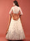 Cream Tissue With Heavy Hand Embroidery Ghagra Set