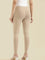 Dark Beige Cotton Stretch Ankle Length Leggings