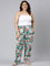 Women Green Printed Woven Viscose Lounge Pants